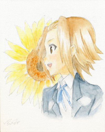 陽の光浴びる一輪の花！